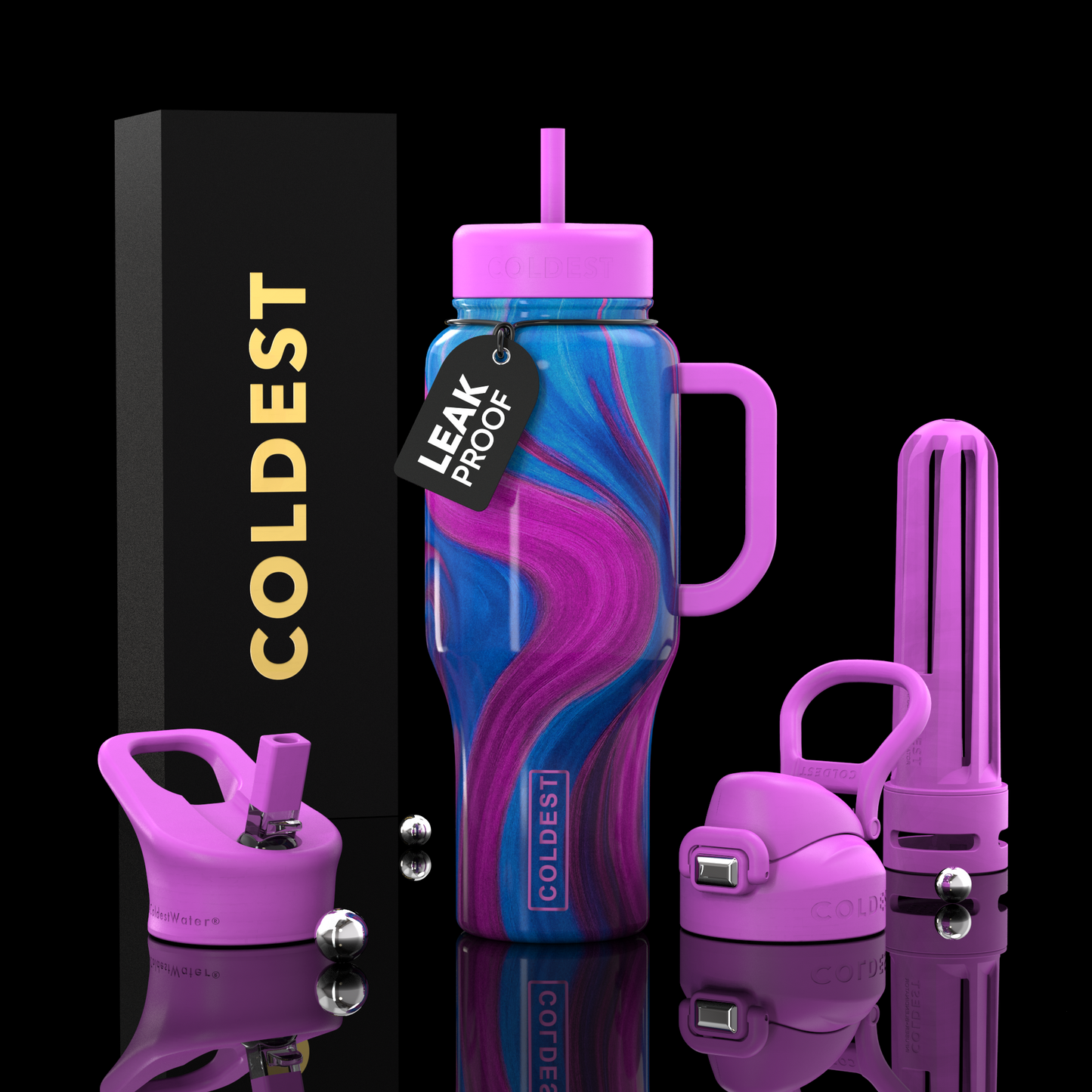 COLDEST 36 oz Insulated Stainless Steel Water Bottle | Limitless Series