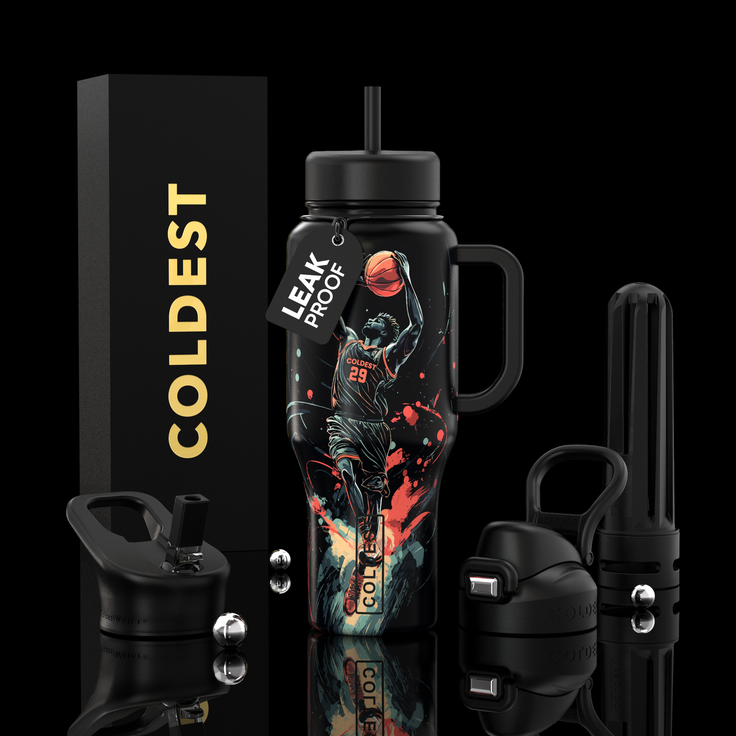 COLDEST 36 oz Insulated Stainless Steel Water Bottle | Limitless Series