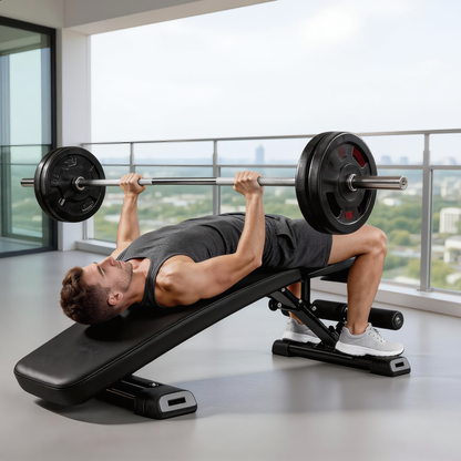 Adjustable Weight Bench with Resistance Bands