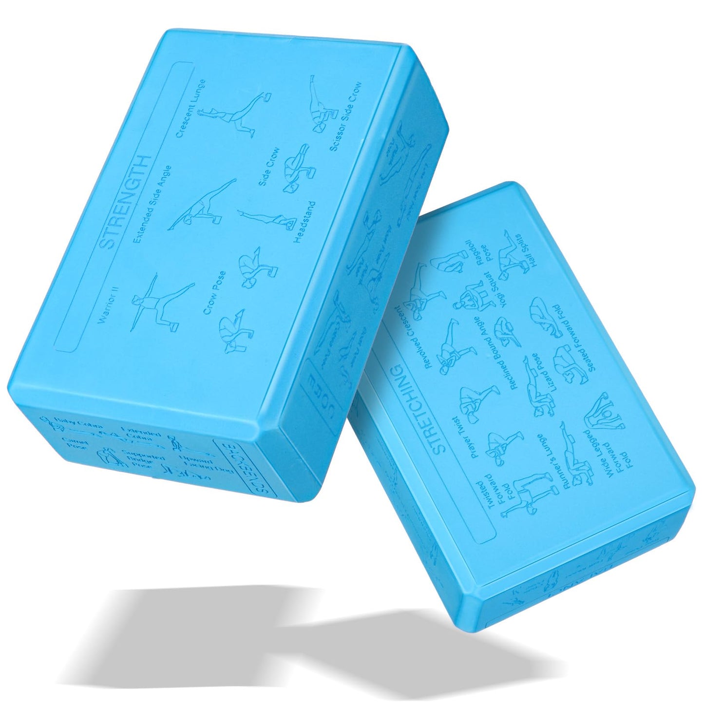 Halloscume Cork Yoga Blocks 2 Pack High Density Non Slip Teal Color