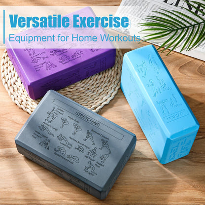 Halloscume Cork Yoga Blocks 2 Pack High Density Non Slip Teal Color
