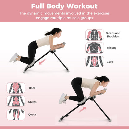 Adjustable Abdominal Trainer Ab Workout Machine Foldable Ab Cruncher