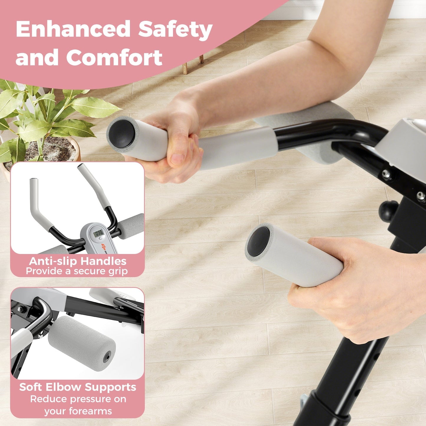 Adjustable Abdominal Trainer Ab Workout Machine Foldable Ab Cruncher