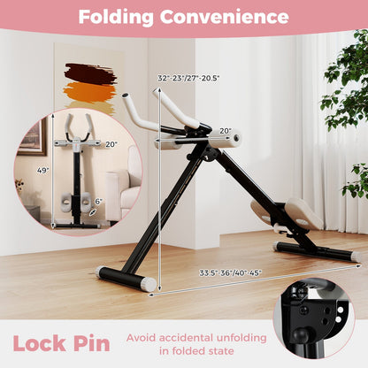 Adjustable Abdominal Trainer Ab Workout Machine Foldable Ab Cruncher