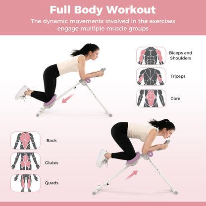 Adjustable Abdominal Trainer Ab Workout Machine Foldable Ab Cruncher
