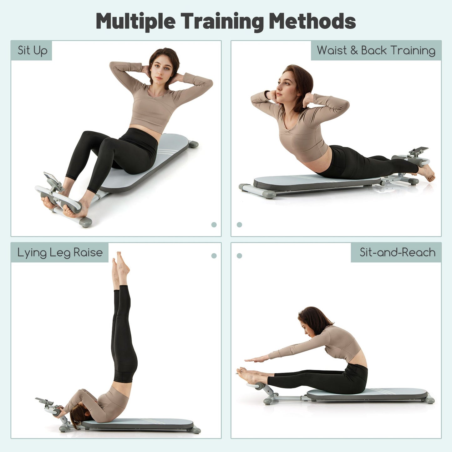 Multifunctional Sit Up Bench Workout Bench with 3 Gear Adjustable Angles and Adjustable Length