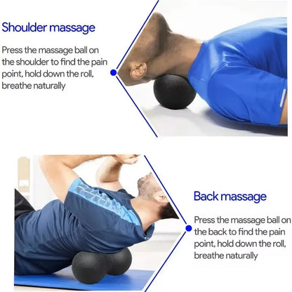 Yoga Peanut Ball Set | Massage Balls and Foam Block for Muscle Recovery
