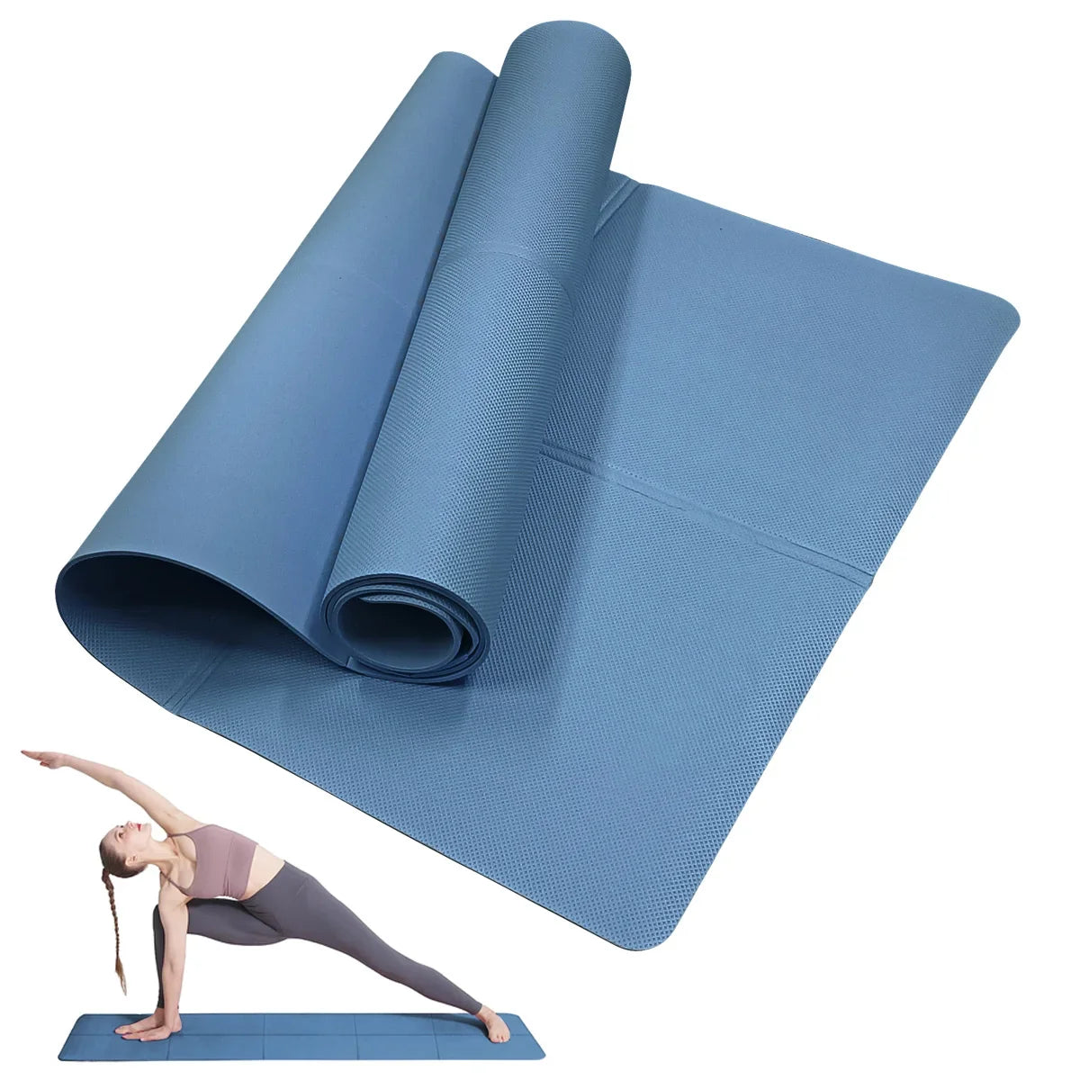 Natural EVA Yoga Mat Anti Slip For Exercise Pilates Gymnastics