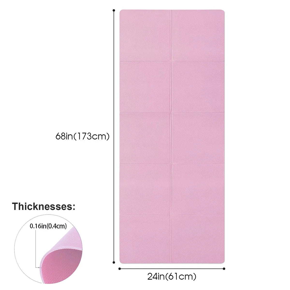 Natural EVA Yoga Mat Anti Slip For Exercise Pilates Gymnastics