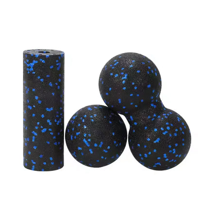 Yoga Peanut Ball Set | Massage Balls and Foam Block for Muscle Recovery