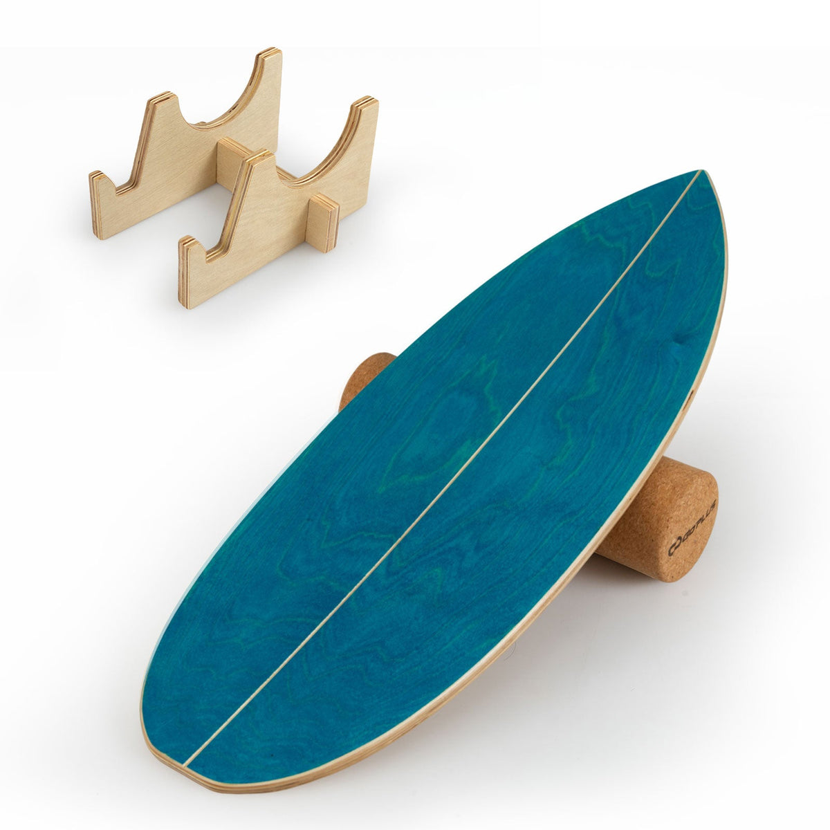 Wooden Balance Board & Cork Roller – Balance, Core & Stability Trainer