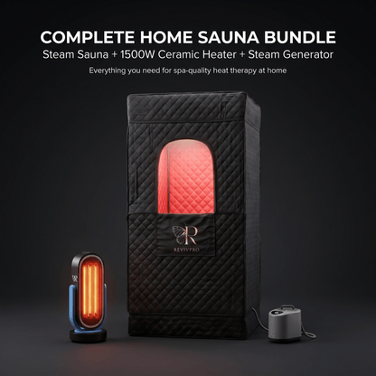 Complete Home Sauna Starter Bundle Kit – Steam Sauna + Sauna Heater
